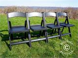 Kokoontaitettavat tuolit, Musta, 44x46x77cm, 4 kpl.